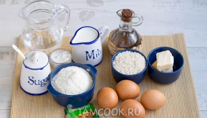 Pečene pite z rižem in jajci v pečici Kako narediti pite z rižem in jajci